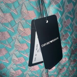 Emporio Armani Turquoise and Pink Fabric
